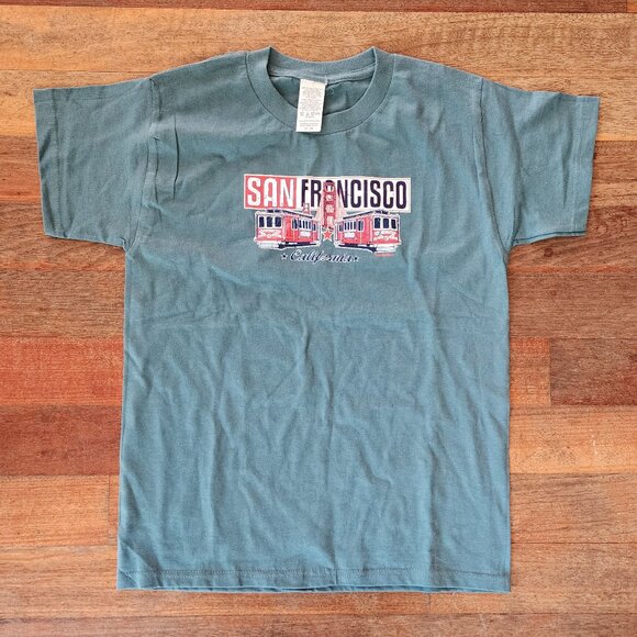NWOT San Francisco Green Boys T-Shirt Size Medium 8 - Picture 3 of 9